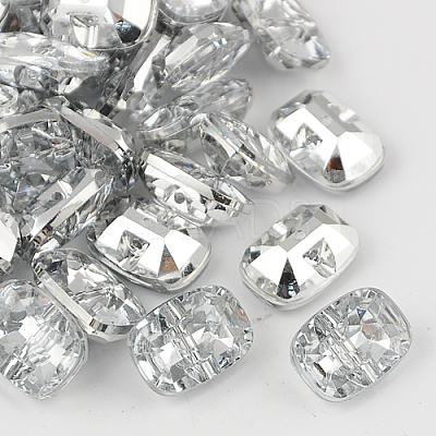 Taiwan Acrylic Rhinestone Buttons BUTT-F019-30mm-02-1