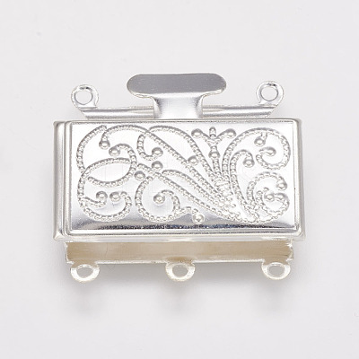 Brass Multi-strand Box Clasps kk291-S-1