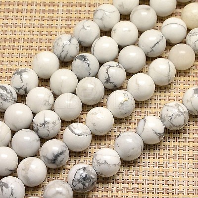 Natural Howlite Beads Strands G-I107-10mm-1