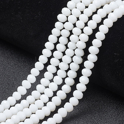 Opaque Solid Color Imitation Jade Glass Beads Strands EGLA-A044-P8mm-D01-1