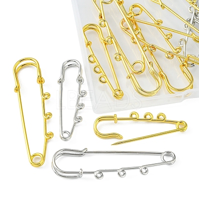 16Pcs 8 Style Stainless Steel Safety Pins Brooch Findings STAS-YW0001-37-1