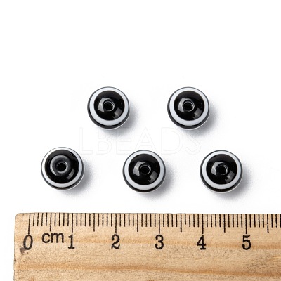 Round Striped Resin Beads RESI-R158-10mm-11-1