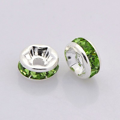 Brass Grade A Rhinestone Spacer Beads RB-A014-Z7mm-07S-1