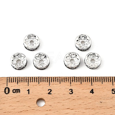 Brass Rhinestone Spacer Beads X-RB-A014-Z8mm-18S-1