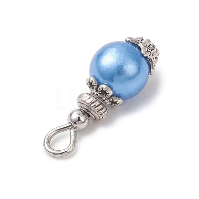 8Pcs Imitation Pearl Acrylic Pendants PALLOY-JF04220-02-1