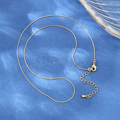 0.7MM Brass Boston Link Chain Necklaces for Women NJEW-Q351-02G-1