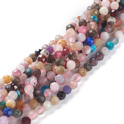 Natural Mixed Gemstone Beads Strands X-G-A026-A04-4mm-1