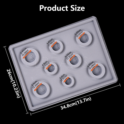 8 Sizes Plastic Rectangle Bracelet Design Board TOOL-D052-02-1