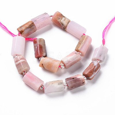 Natural Pink Opal Beads Strands G-S345-8x11-012-1