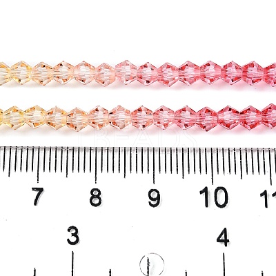 Gradient Color Baking Paint Glass Bead Strands LS-DGLA-A039-T4mm-A02-1