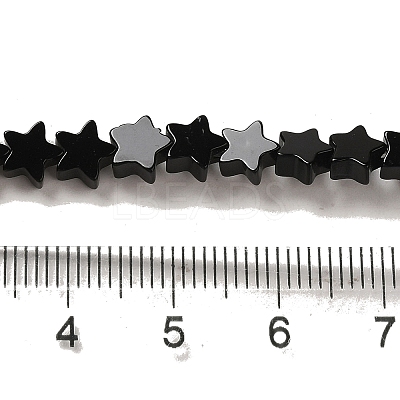 Natural Black Onyx(Dyed & Heated) Beads Strands G-G085-B44-02-1