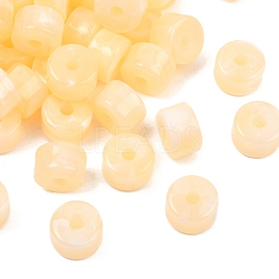 Two-Color Opaque Acrylic Imitation Gemstone Beads AC-CBA3EFE-02H-1