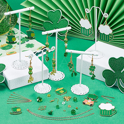 DIY Saint Patrick's Day Theme Dangle Earring Making Kits DIY-SC0024-74-1