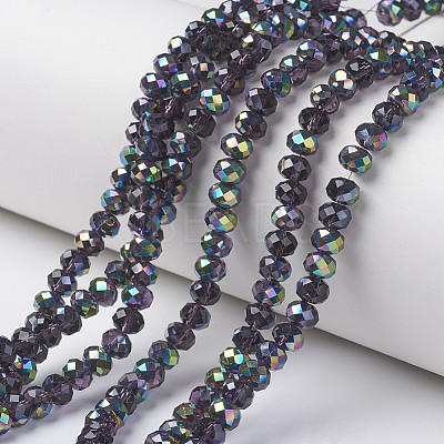 Electroplate Transparent Glass Beads Strands LS-EGLA-A034-T4mm-Q09-1