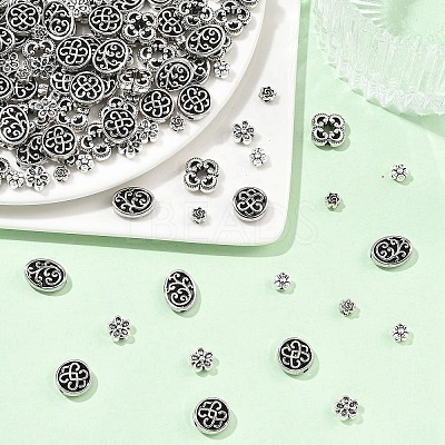 180Pcs 6 Styles Alloy Beads FIND-YW0010-61-1