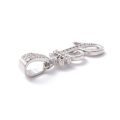 Eco-Friendly Brass Micro Pave Cubic Zirconia Pendants KK-K265-01P-J-1