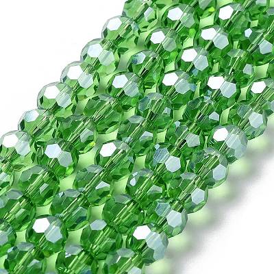 Electroplate Glass Bead Strands EGLA-R015-8mm-14-1