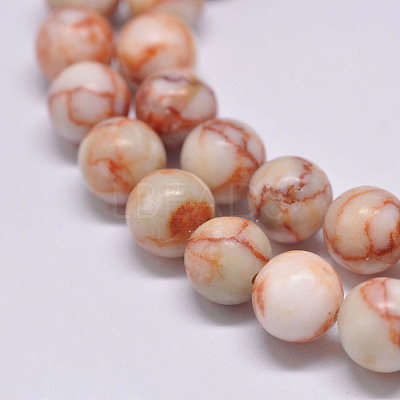 Natural Red Netstone Beads Strands LS-G-F352-8mm-1