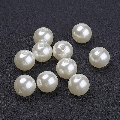 12MM Creamy White Color Imitation Pearl Loose Acrylic Beads Round Beads for DIY Fashion Kids Jewelry X-PACR-12D-12-1