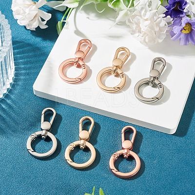 6Pcs 3 Colors Alloy Swivel Clasps FIND-TADJ0001-15-1