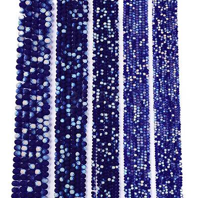 Transparent Glass Beads Strands EGLA-A044-T4mm-MB06-1