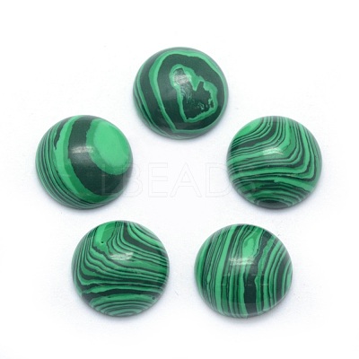 Synthetic Malachite Cabochons G-P393-R49-4MM-1
