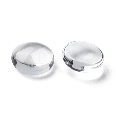 Transparent Glass Cabochons GGLA-R026-8mm-1