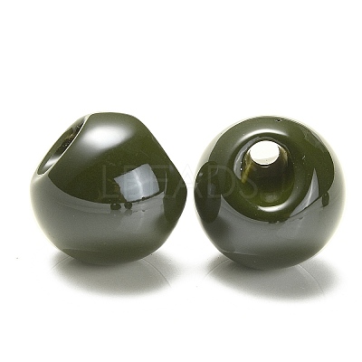 Opaque Acrylic Beads OACR-G012-01G-1