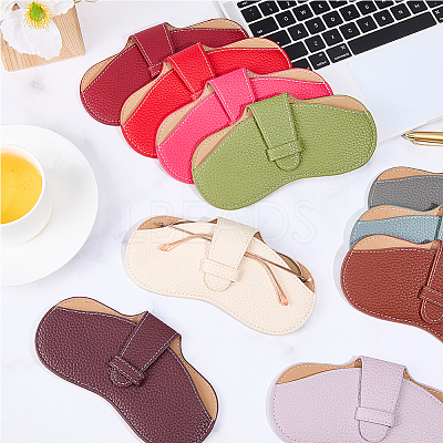 1Pc PU Leather Glasses Case AJEW-CN0006-94B-1