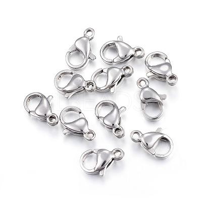 304 Stainless Steel Lobster Claw Clasps STAS-H353-C-02-1