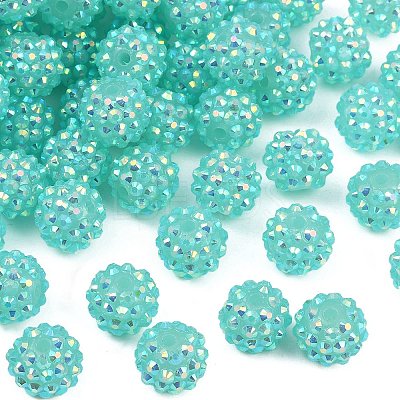 AB-Color Resin Rhinestone Beads RESI-S315-12x14-14-1