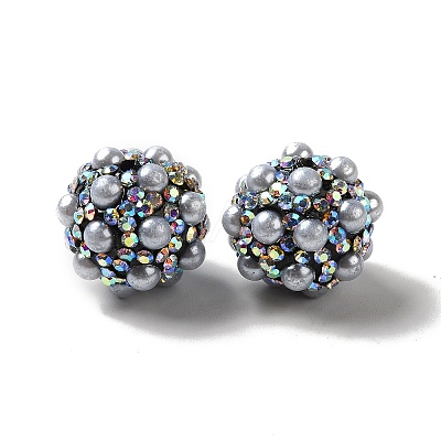 Polymer Clay Rhinestone Beads RGLA-D050-01-1