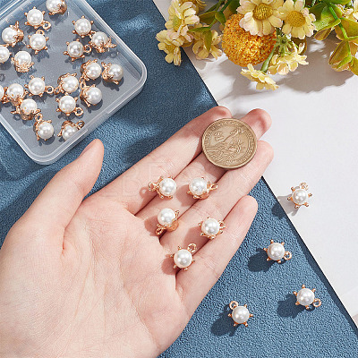 Shell Pearl Round Charms PALLOY-AB00020-1