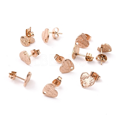 Ion Plating(IP) 304 Stainless Steel Stud Earring Findings STAS-I183-05A-RG-1