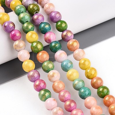 Natural Mashan Jade Beads Strands G-A255-A01-02C-1
