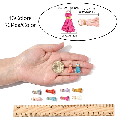 20Pcs Handmade Polycotton(Polyester Cotton) Tassel Decorations FIND-FS0003-27A-1