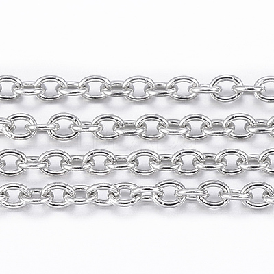 Tarnish Resistant 304 Stainless Steel Cable Chains CHS-H009-27P-1