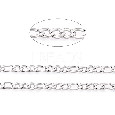 Tarnish Resistant 304 Stainless Steel Figaro Chain CHS-M003-12P-D-1