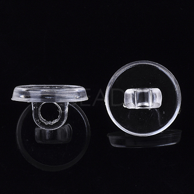 Transparent AS Plastic Charm Base Settings FIND-T064-011-1