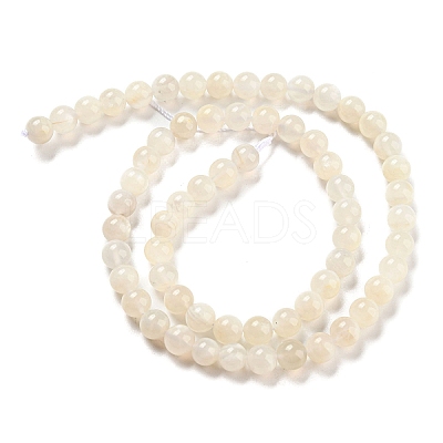 Natural White Moonstone Beads Strands X-G-F306-05AB-6mm-01-1