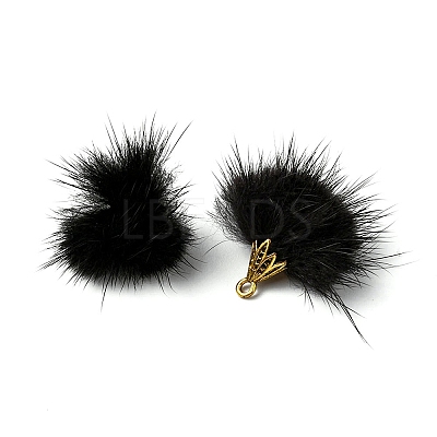 Faux Mink Fur Tassel Pendant Decorations FIND-YW0002-24A-1