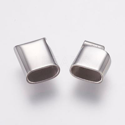 Tarnish Resistant 304 Stainless Steel Magnetic Clasps with Glue-in Ends STAS-G136-05P-1
