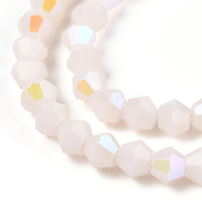 Opaque Solid Color Electroplate Glass Beads Strands X-EGLA-A039-P2mm-L06-1
