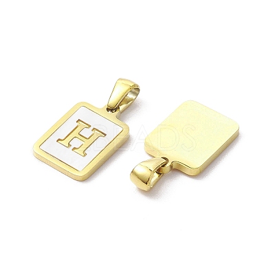 Ion Plating(IP) 304 Stainless Steel Pave Shell Pendants STAS-G327-01G-H-1