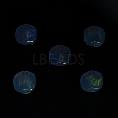 UV Plating Luminous Transparent Acrylic Beads OACR-P010-01C-1