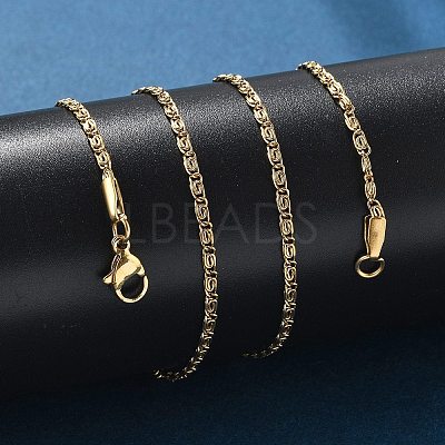 304 Stainless Steel Lumachina Chain Necklaces NJEW-F248-17A-G-1