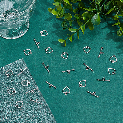 200 Bags Tibetan Style Alloy Toggle Clasps FIND-ME0003-16-1