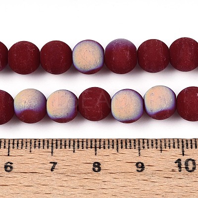 Frosted Opaque Glass Beads Strands LS-GLAA-T032-P8mm-MBB05-1