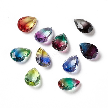Faceted K9 Glass Rhinestone Cabochons GGLA-A005-24-1