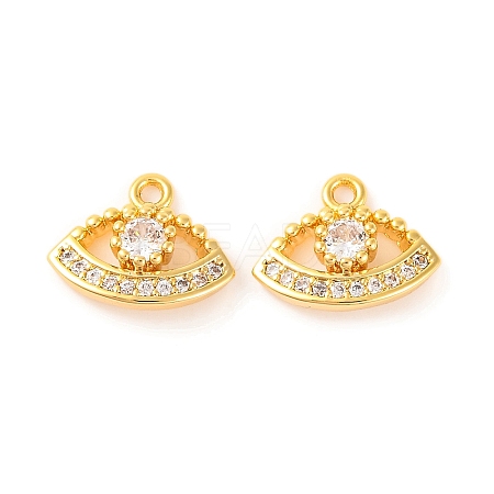Brass Micro Pave Cubic Zirconia Pendants KK-U017-08B-G-1